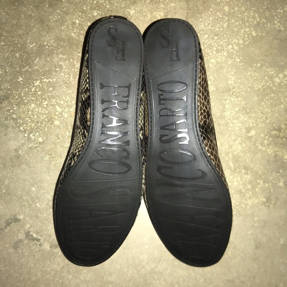 Franco Sarto Zapp Ballet Flats Python Snake Brown NEW - Picture 6 of 7